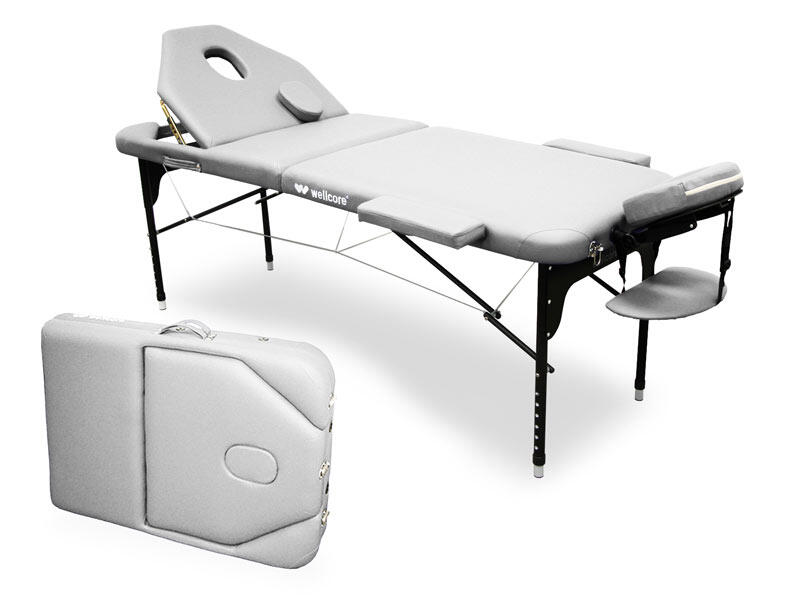 WELLCORE Lettino pieghevole in alluminio da 185 x 65 cm con schienale ribaltabile