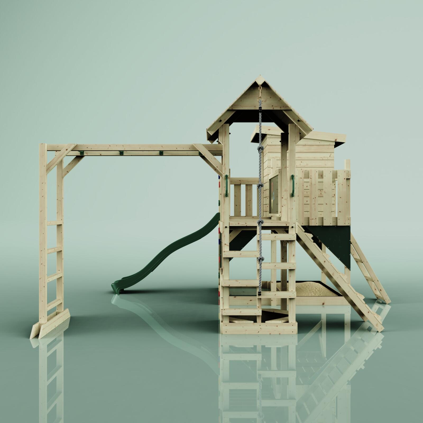 Spielturm Joost in Dunkelgrün - 406 × 444 × 274 cm 2/5