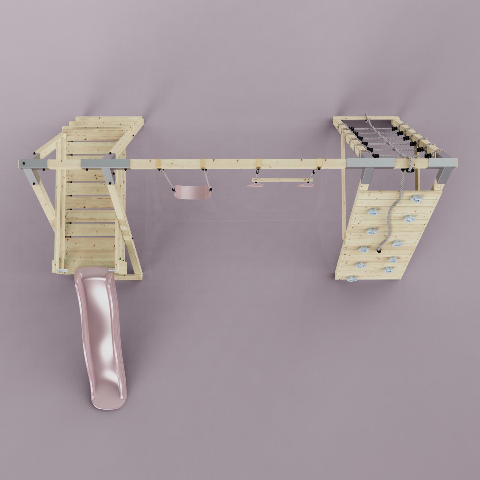 Klettergerüst Krokodil in Altrosa - 294 × 364 × 212 cm 6/6