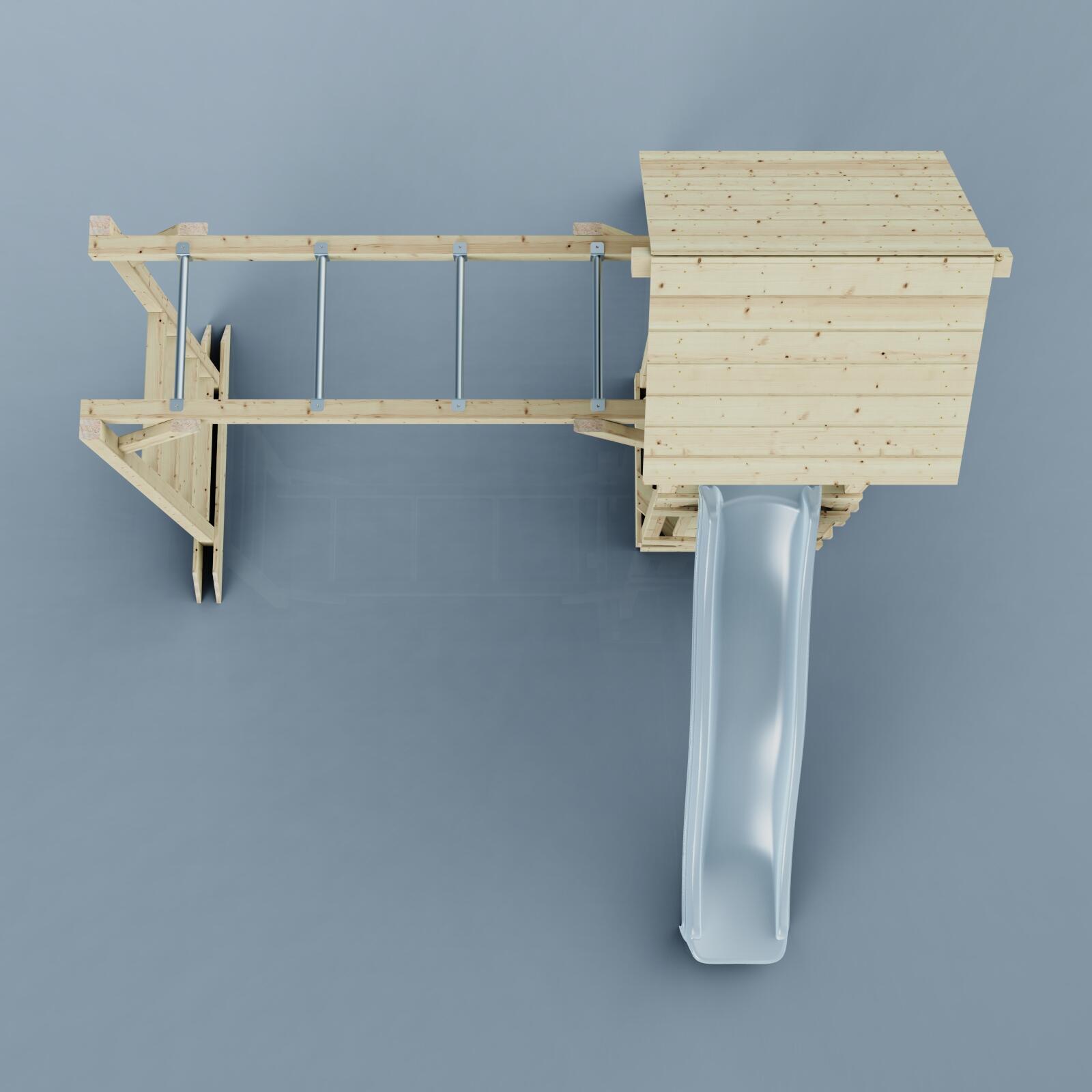 Spielturm Lund in Eisblau - 358 × 295 × 275 cm 6/6
