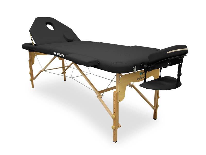 WELLCORE Lettino pieghevole in legno WELLCORE 195 x 70 cm con schienale regolabile