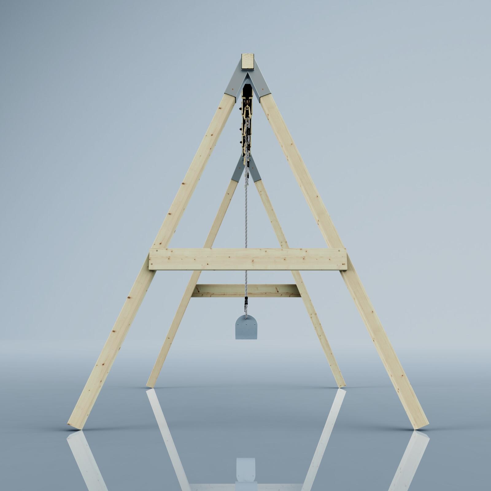 Schaukel Nachtfalter in Eisblau - 182 × 286 × 212 cm 3/6