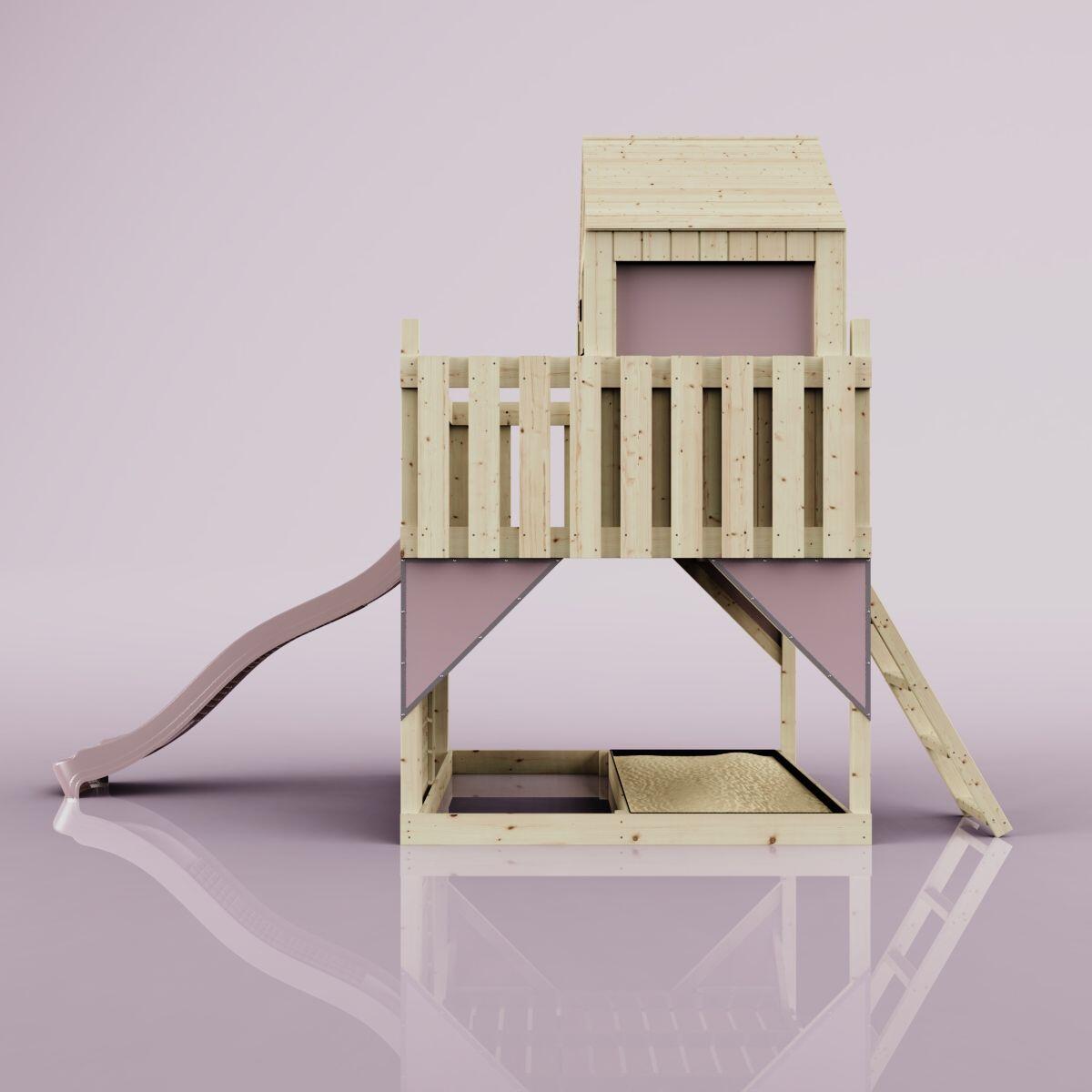 Stelzenhaus Meteorit in Altrosa - 414 × 190 × 291 cm 3/6