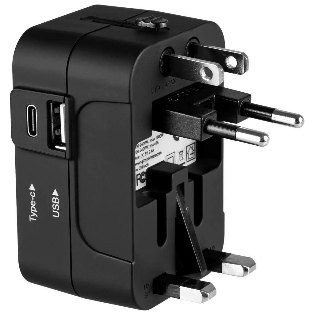 Адаптер за пътуване Vayox VA0407 преходник UK/US/EU/AU USB-C