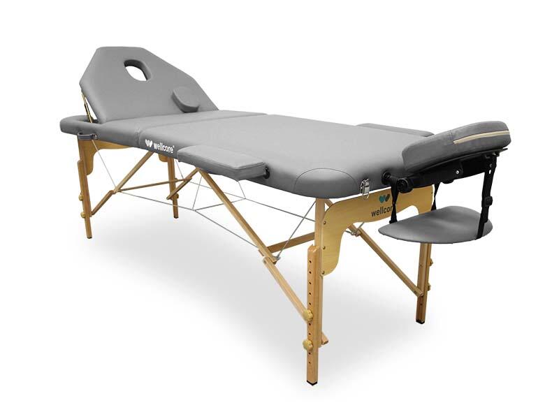 WELLCORE Lettino pieghevole in legno WELLCORE 195 x 70 cm con schienale regolabile