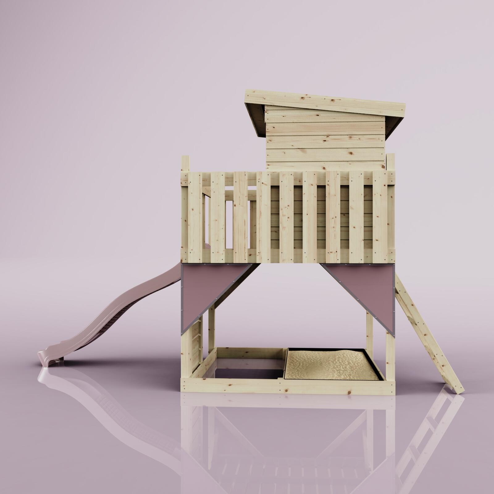 Stelzenhaus Polarstern in Altrosa - 415 × 190 × 260 cm 3/7