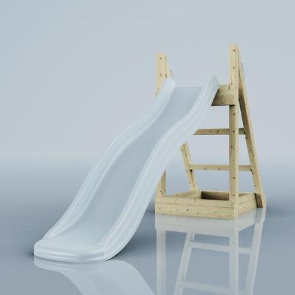 Rutsche Fuchs 175 cm in Eisblau - 60 × 220 × 116 cm