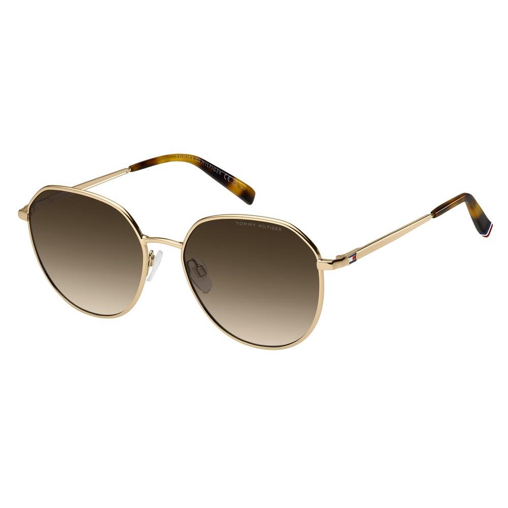 Tommy Hilfiger - Lunettes De Soleil Tommy Hilfiger Th 2218/s 000 Pour Femme, Taille 57 Mm - Lunettes De Soleil - Jaune|marron - Taille Unique - Decathlon