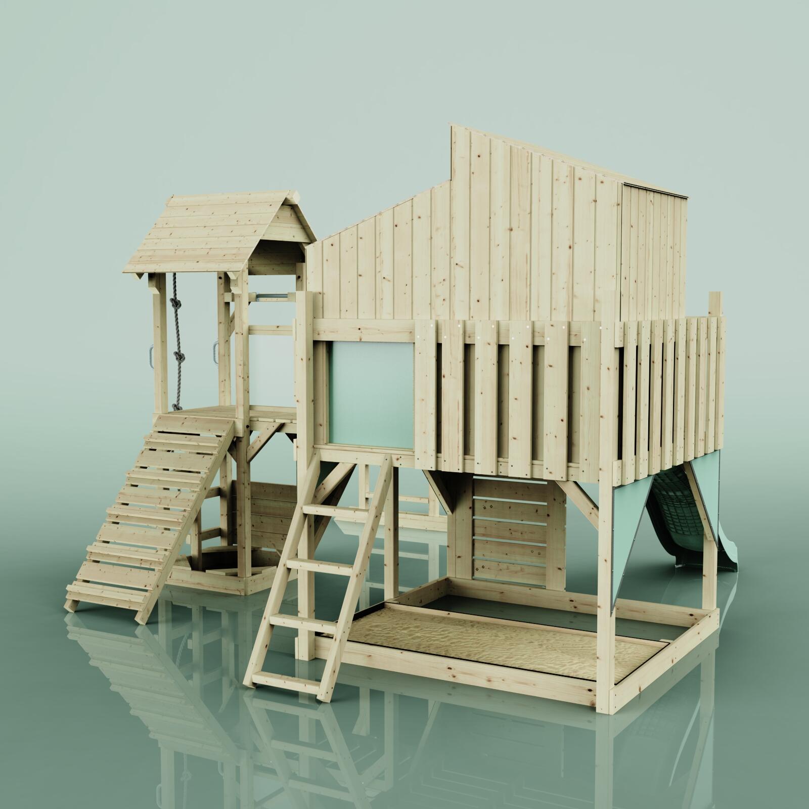 Spielturm Ludvig in Mintgrün - 406 × 444 × 291 cm 3/5