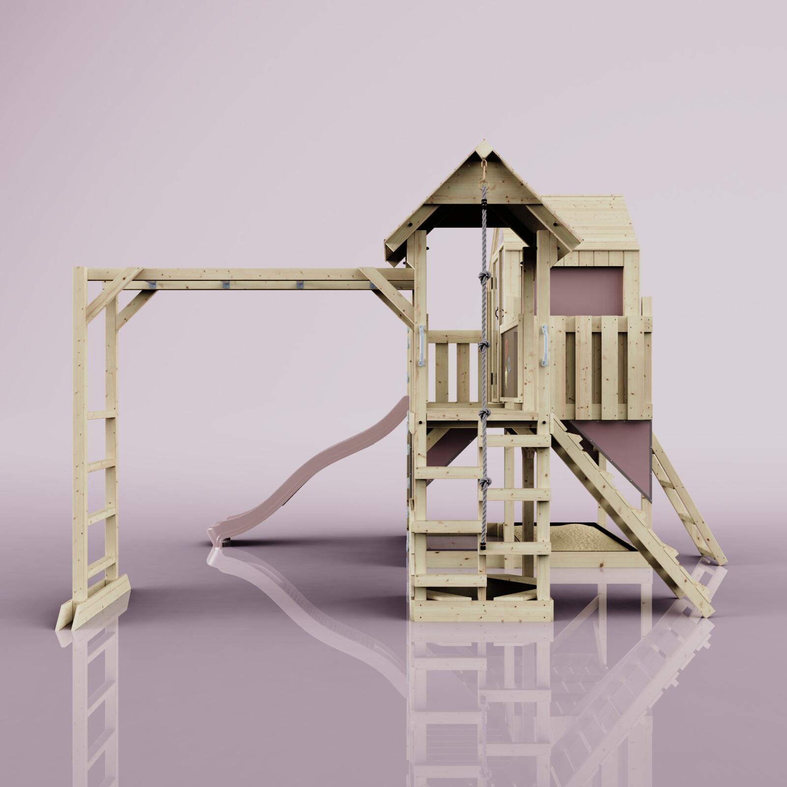 Spielturm Luna in Altrosa - 406 × 444 × 291 cm 2/5