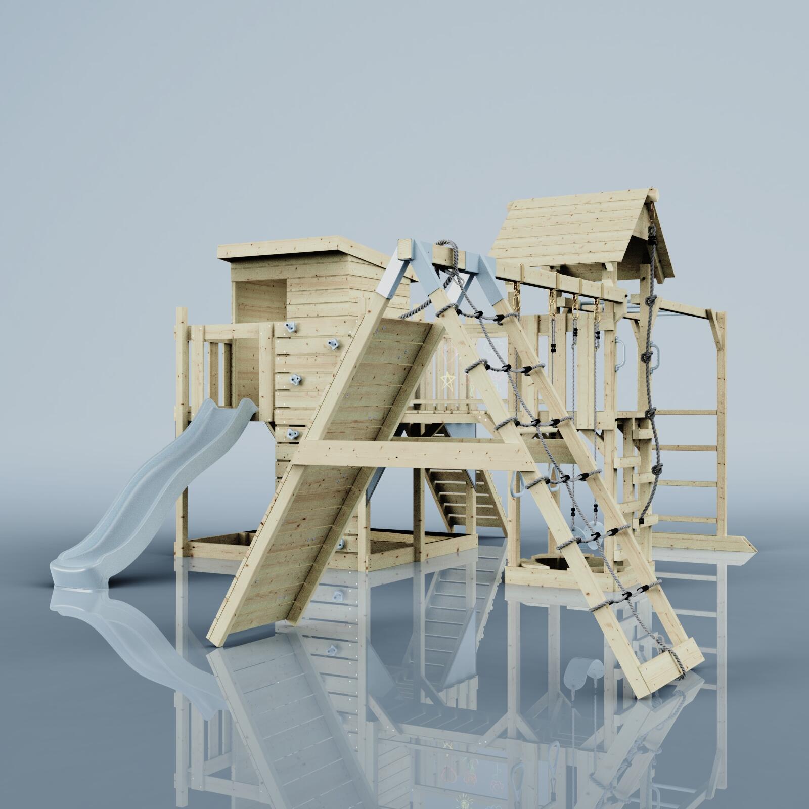 Spielturm Lars mit Trapezstange in Eisblau - 503 × 562 × 274 cm 5/5