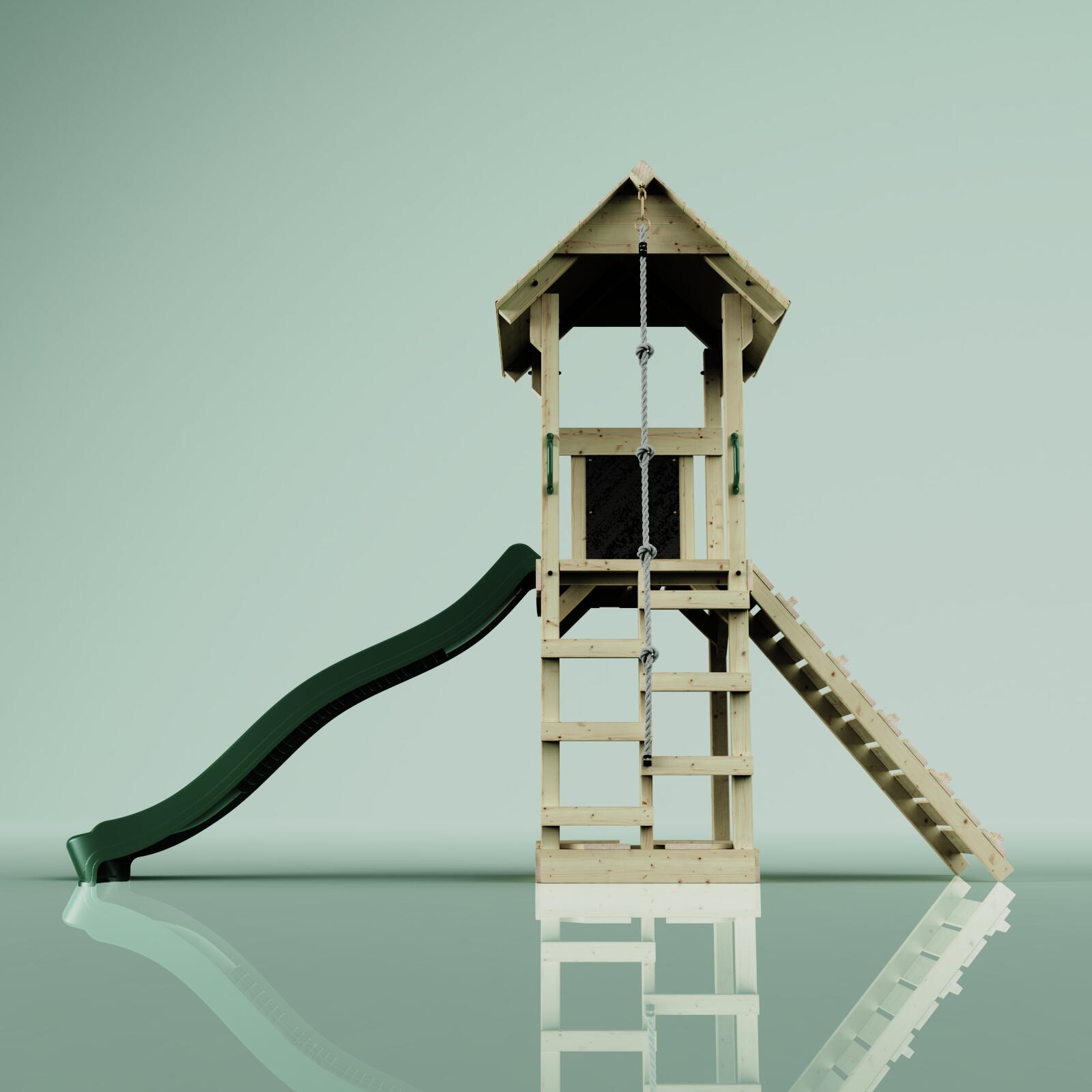 Spielturm Lillehammer in Dunkelgrün - 357 × 112 × 273 cm 3/6