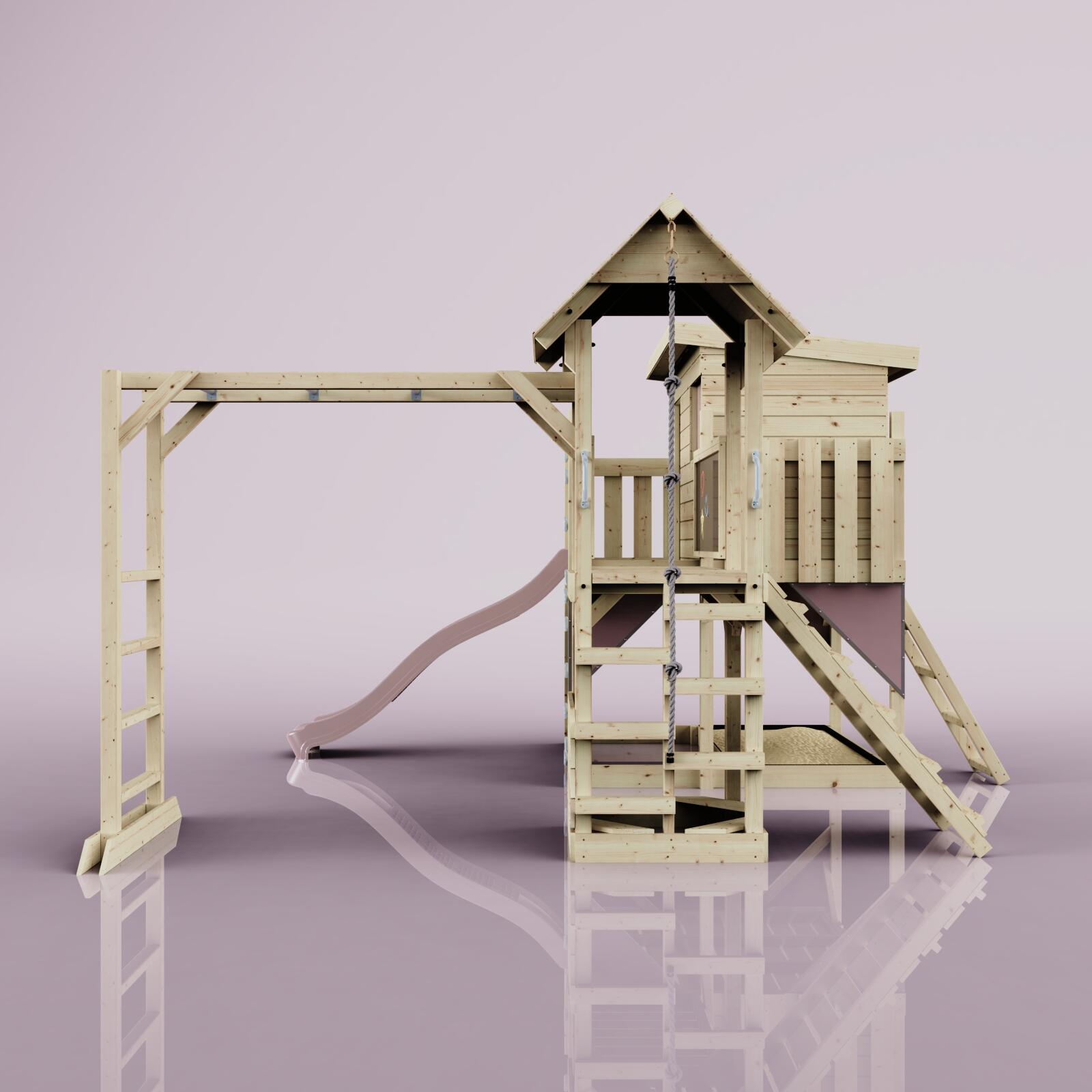 Spielturm Isak in Altrosa - 406 × 444 × 274 cm 2/5