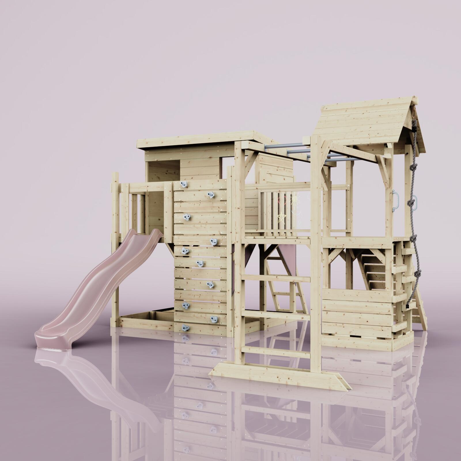 Spielturm Isak in Altrosa - 406 × 444 × 274 cm 5/5