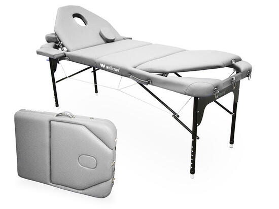 WELLCORE brancard pliable en aluminium 185 x 65 cm avec dossier double