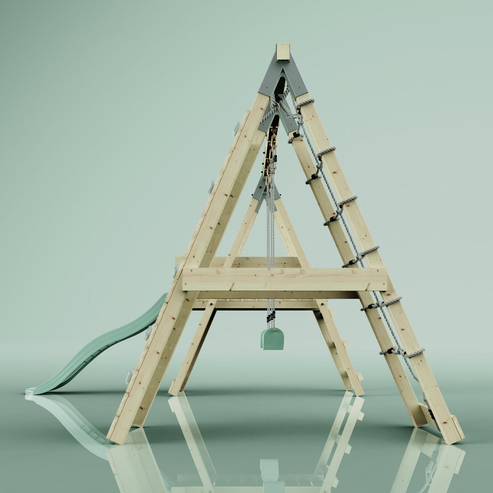 Klettergerüst Frosch in Mintgrün - 294 × 364 × 212 cm 3/6