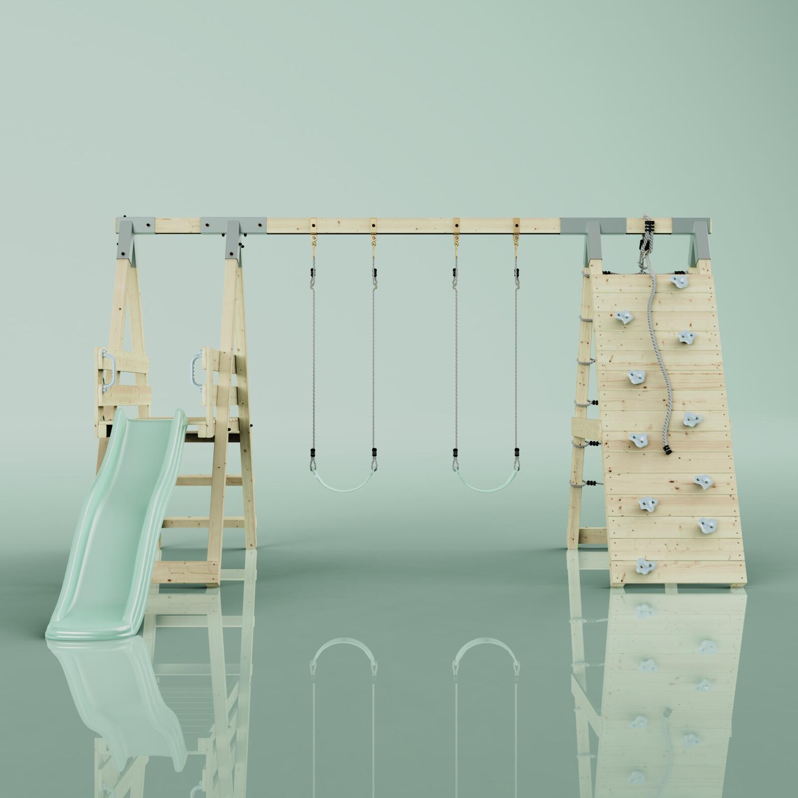 Klettergerüst Frosch in Mintgrün - 294 × 364 × 212 cm 2/6