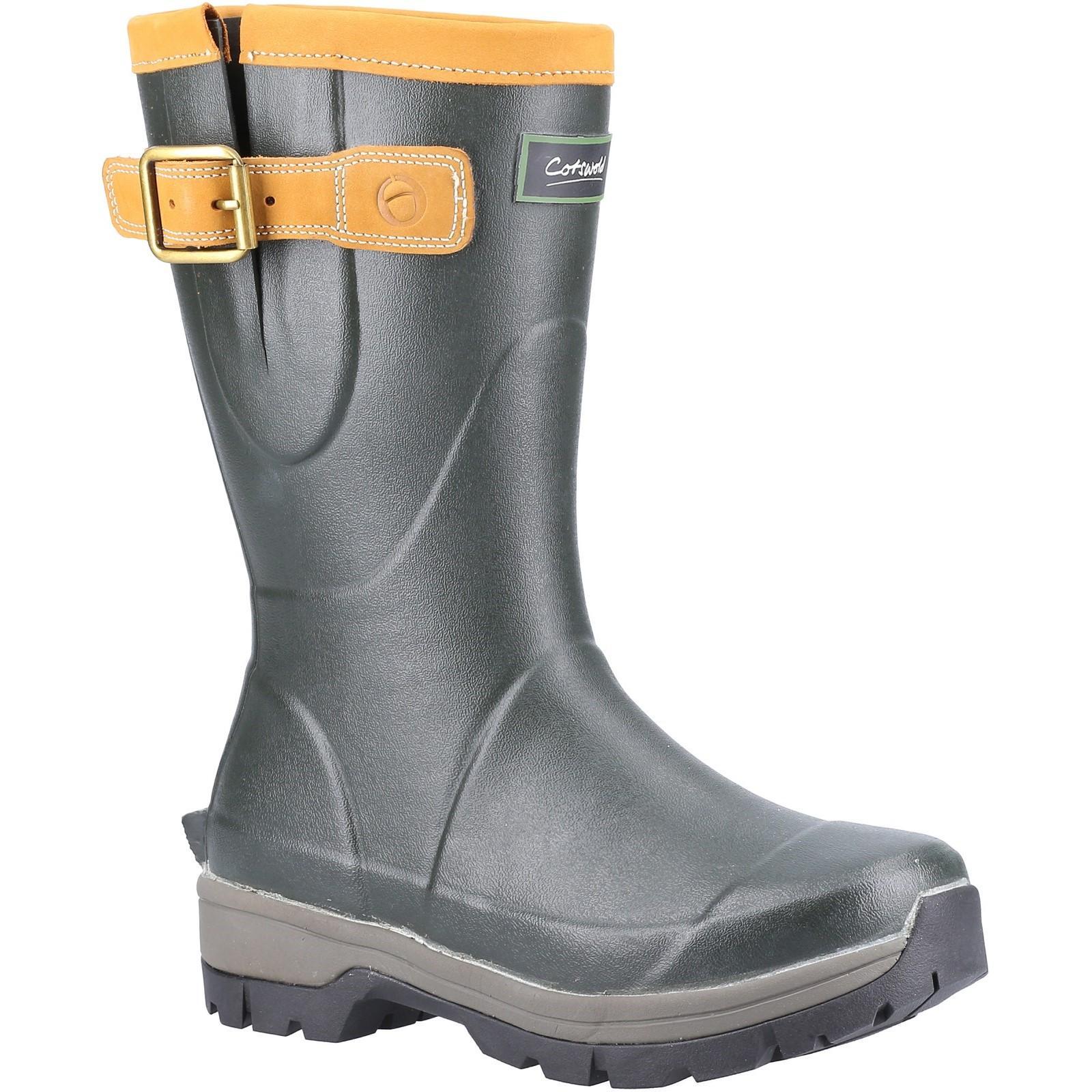 COTSWOLD Unisex Adult Stratus Leather Short Wellington Boots (Green)