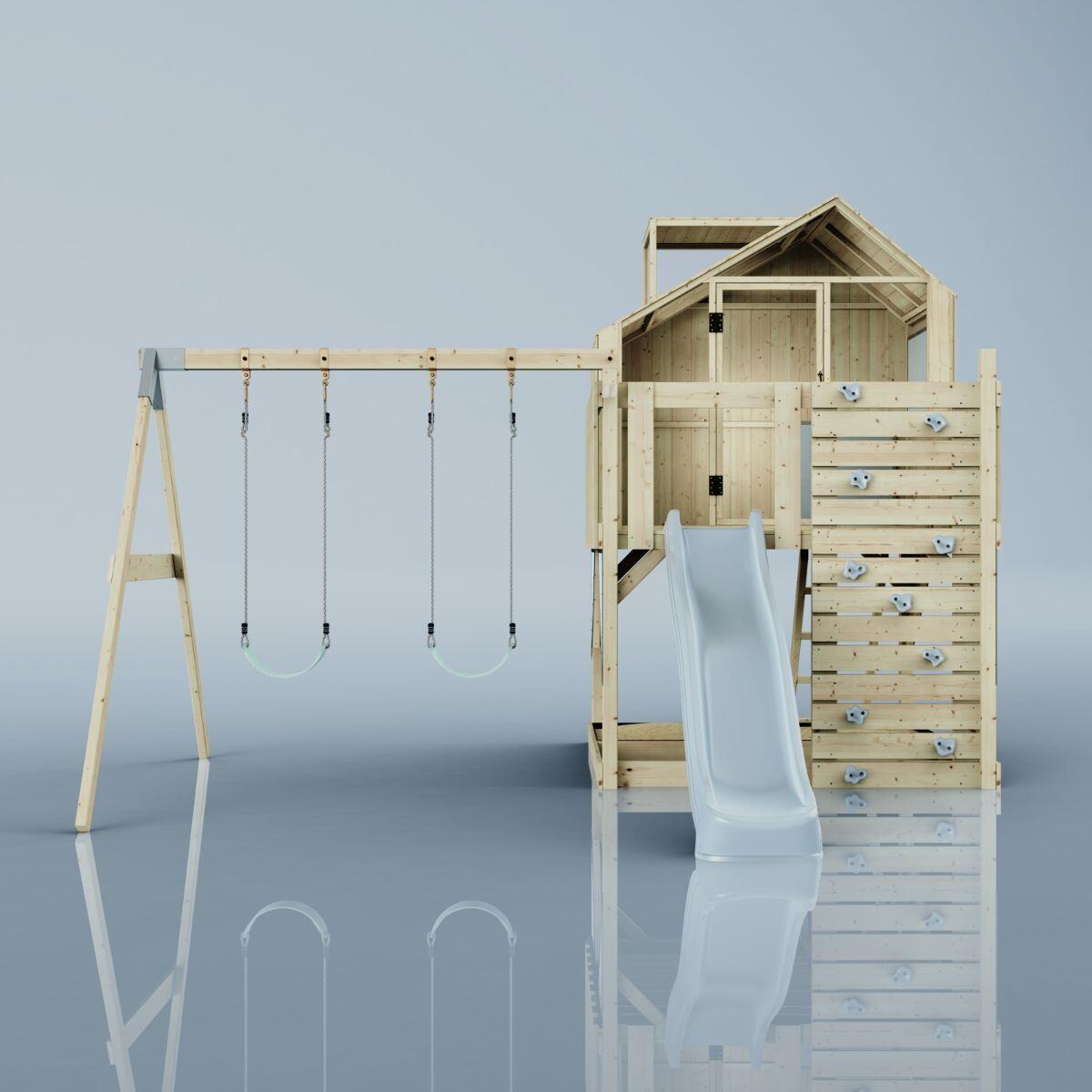 Spielturm Lasse mit Kinderschaukel in Eisblau - 414 × 399 × 292 cm 2/6