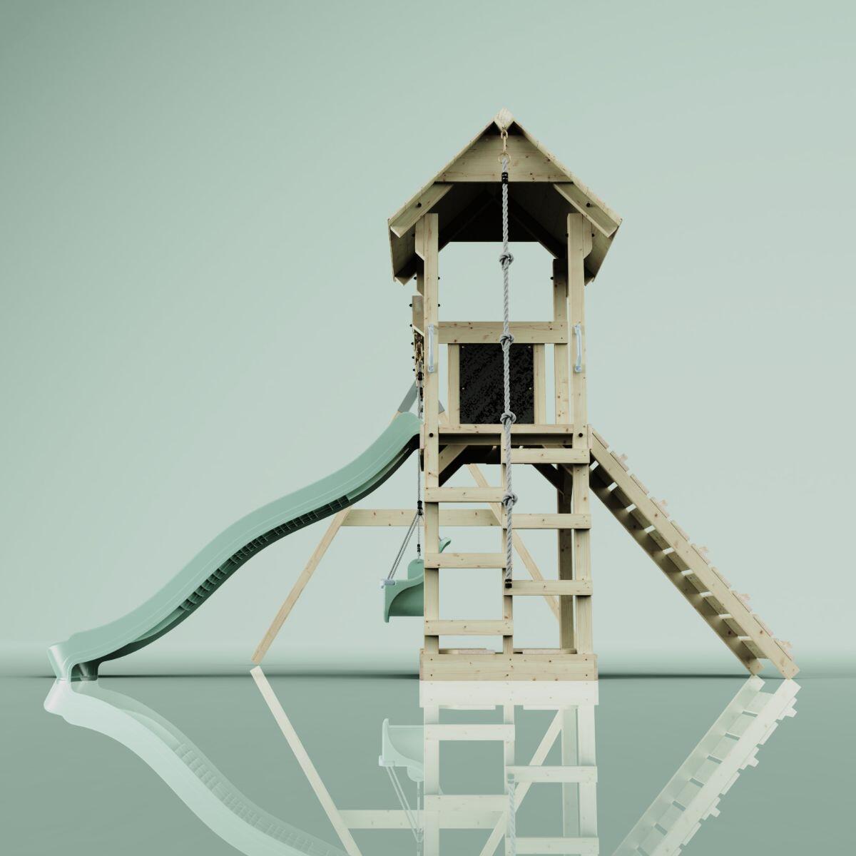 Spielturm Vimmerby mit Babyschaukel in Mintgrün - 357 × 305 × 273 cm 3/6