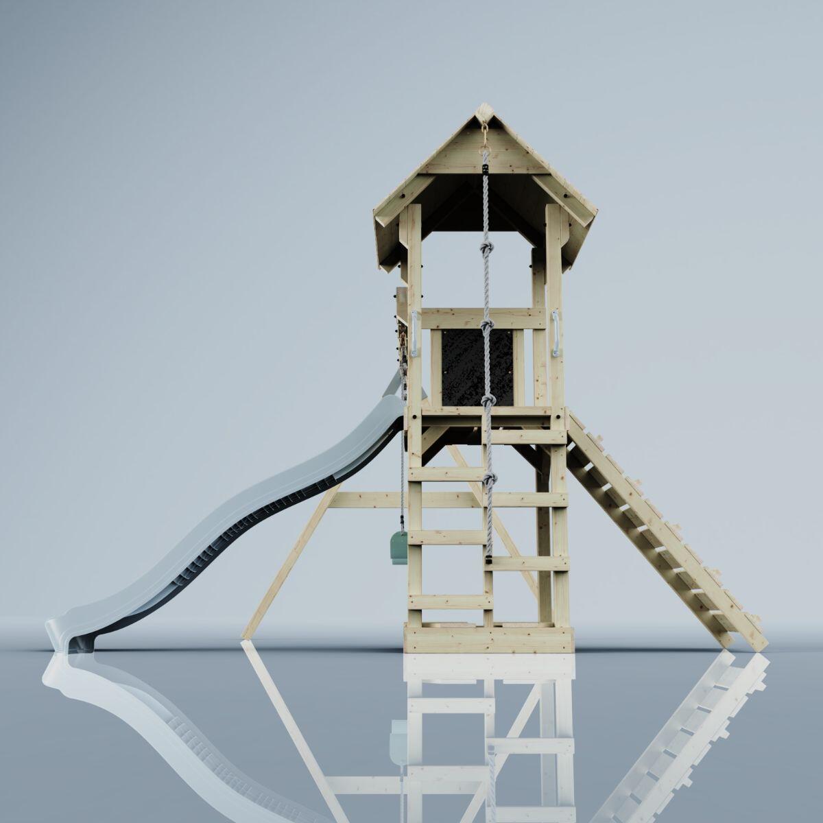 Spielturm Vimmerby mit Kinderschaukel in Eisblau - 357 × 305 × 273 cm 3/6