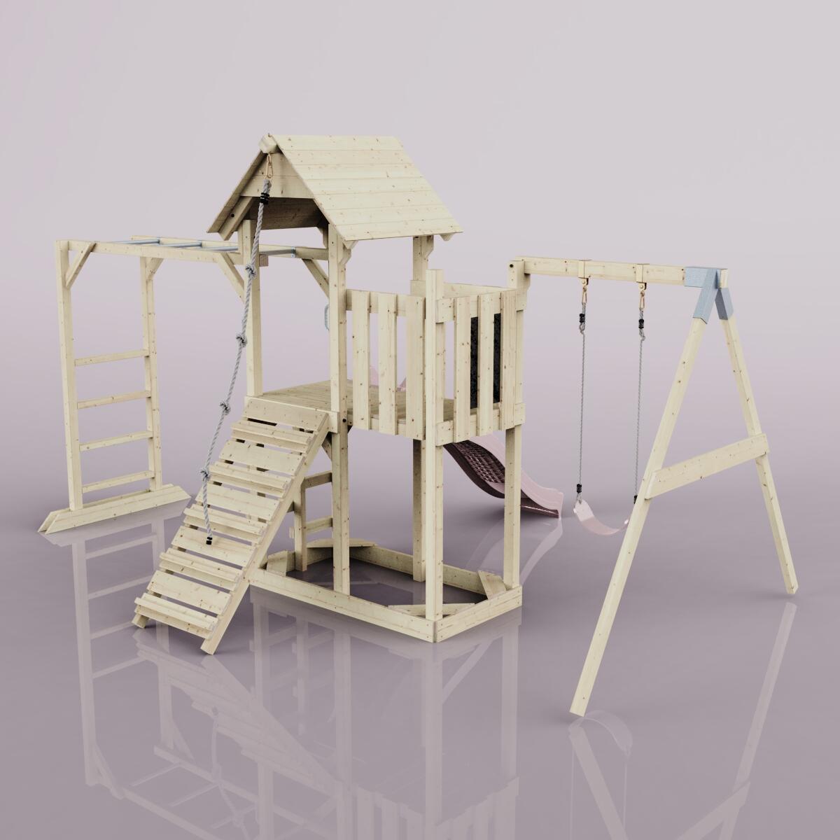 Spielturm Strömsund in Altrosa - 358 × 472 × 275 cm 5/6