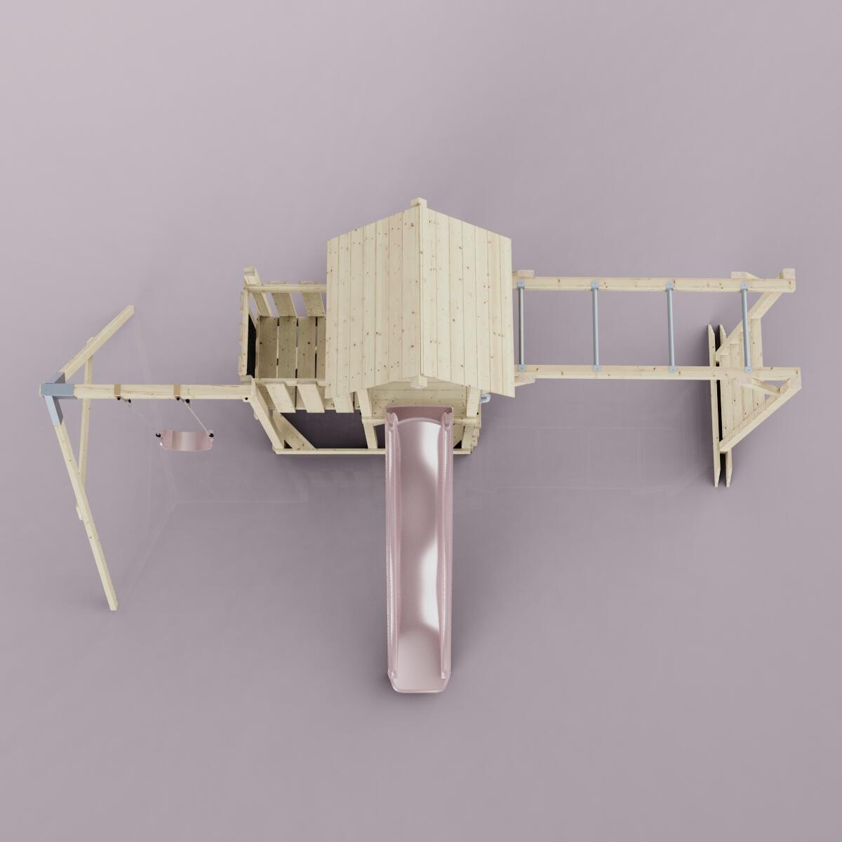 Spielturm Strömsund in Altrosa - 358 × 472 × 275 cm 6/6