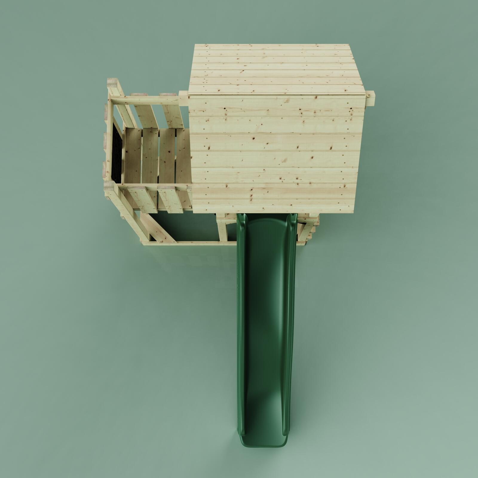 Spielturm Tromso in Dunkelgrün - 357 × 170 × 273 cm 6/6