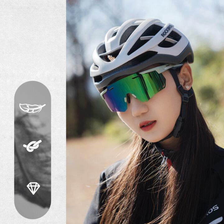 Lunettes de Vélo Photochromiques Ultra-légère Cadre à Mémoire de Forme Vert 3/6