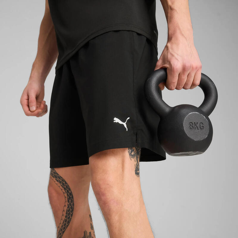 Șort alergare bărbați talie elastică Tad Essentials 7", gri PUMA