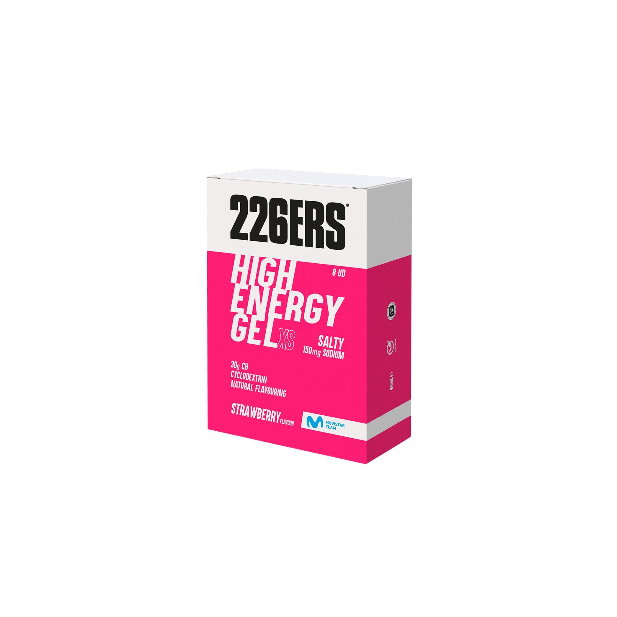 226ERS BOX - 8 HIGH ENERGY GEL XS 45gMorango Salgado