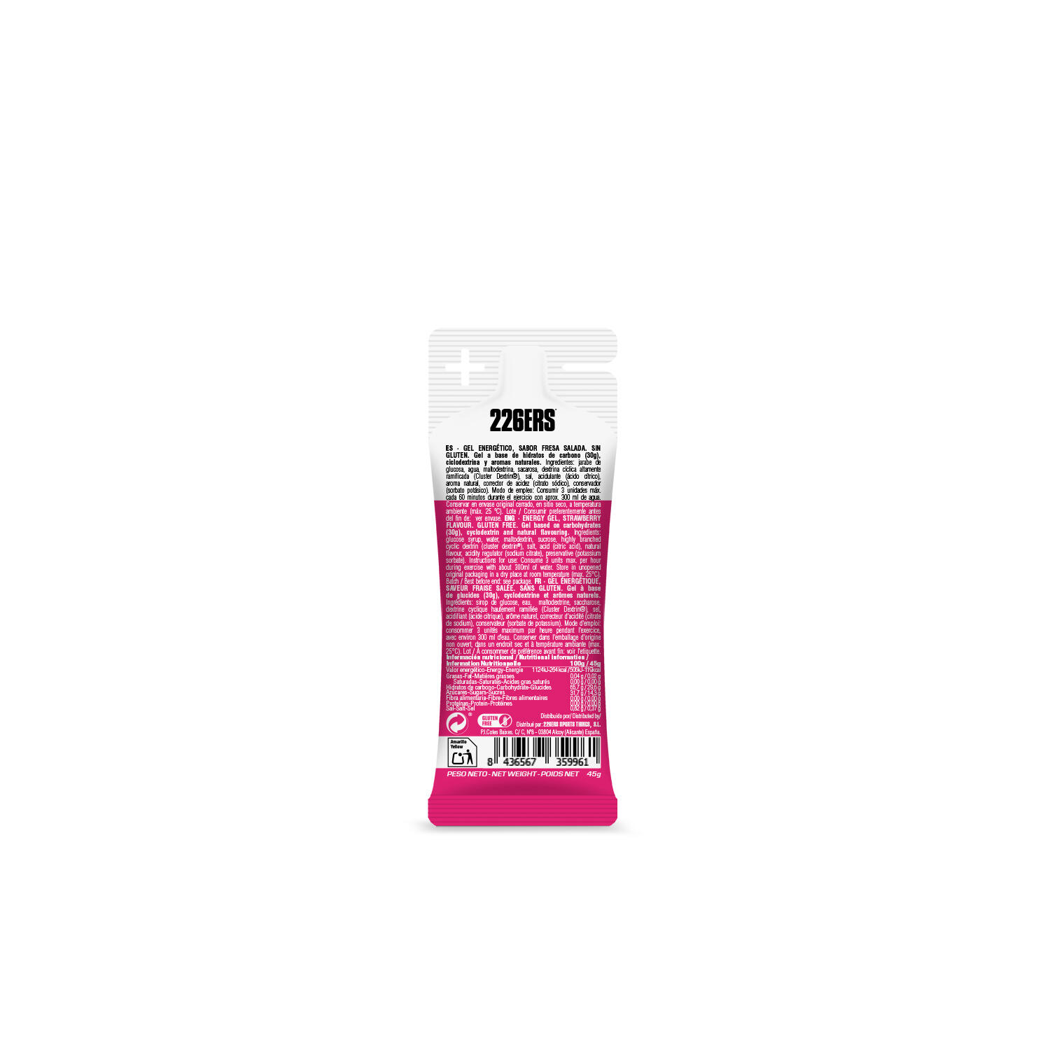 HIGH ENERGY GEL XS 45g - Gel Energético con ciclodextrina 2/4