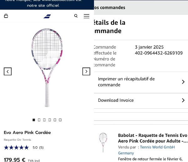 Tussen Particulieren - Babolat Aero Evo Pink 2025 4/4