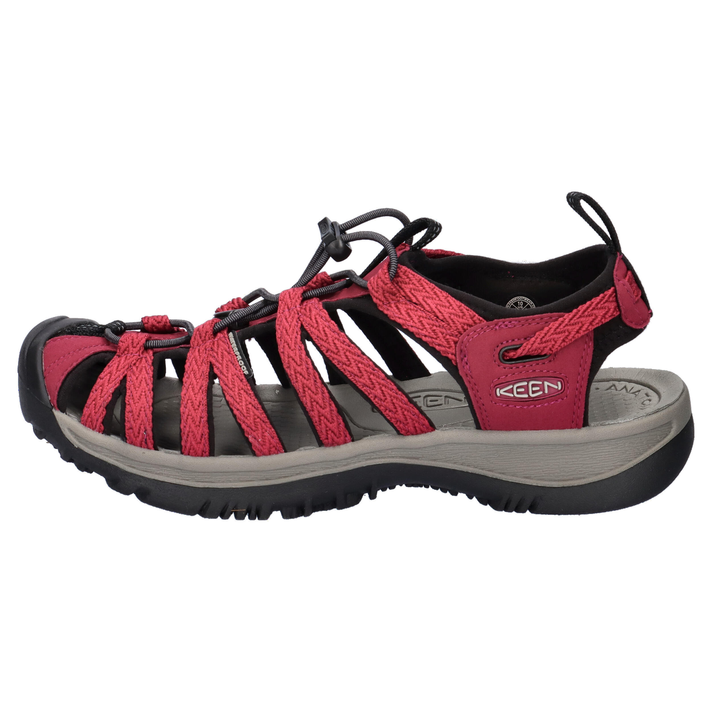 Dames WHISPER W Sandaal Beaujolais-rood/Zwart 10/15
