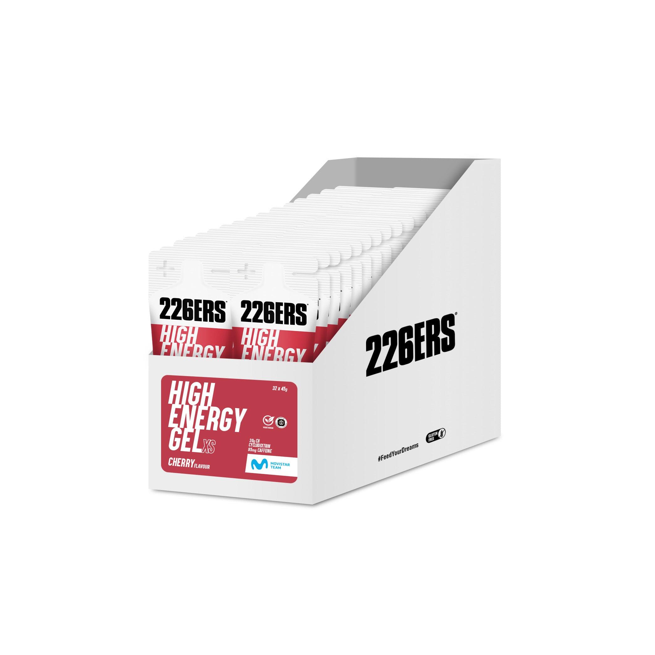 226ERS BOX - 32 HIGH ENERGY XS GEL 45gCereja - Cafeína