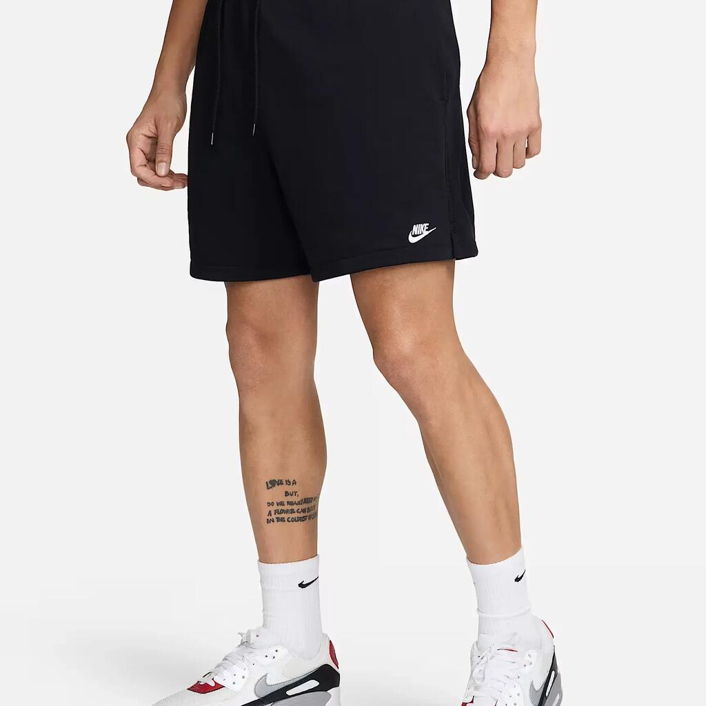 Short Male Nike M Nk Club Flow Ft Short Black