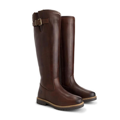 Dannemare Damen - Hohe Stiefel - Wolle gefüttert - Braun