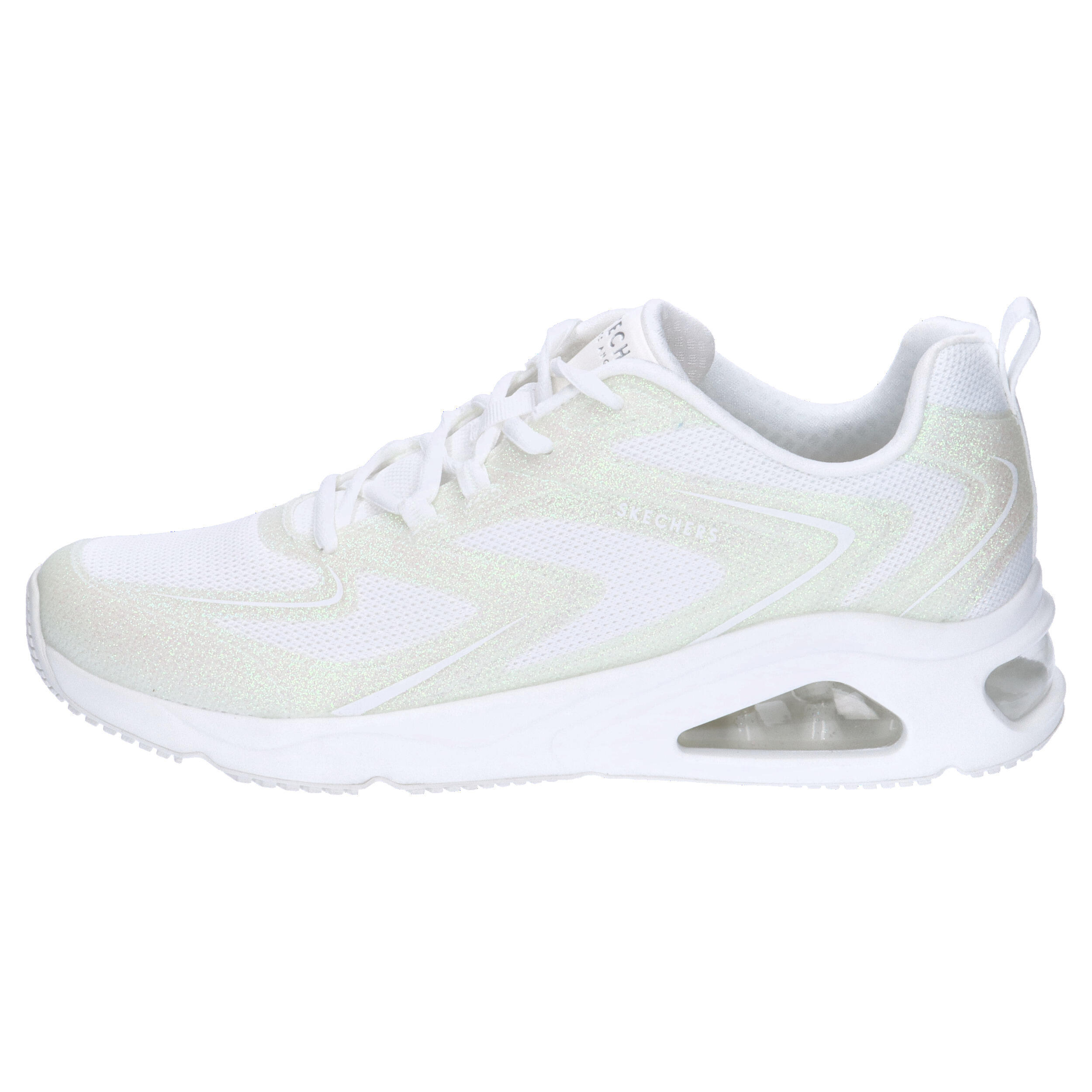 Chaussures Femmes Skechers Tresair Uno Glitairy blanc 2/7
