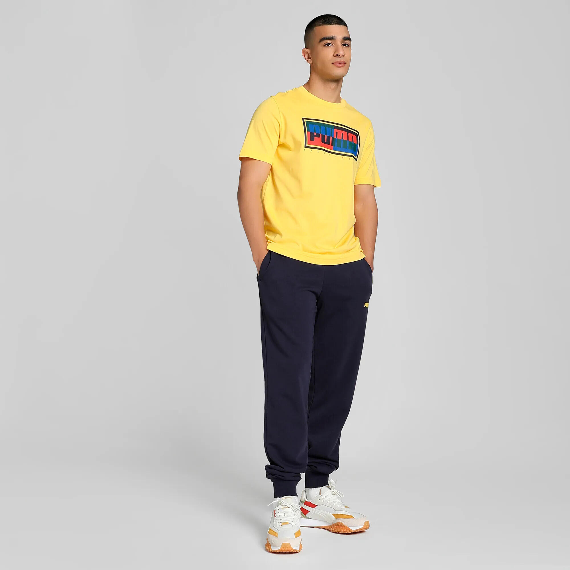 Pantalon De Jogging Style Logo ESSENTIALS Homme (Bleu Marine) 7/7