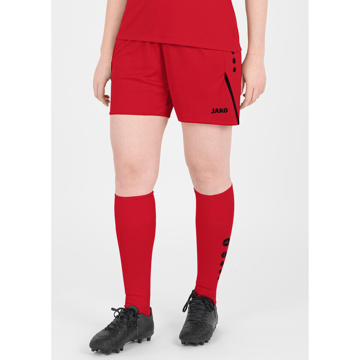 Jako Challenge Short Dames - Rood / Zwart 3/7