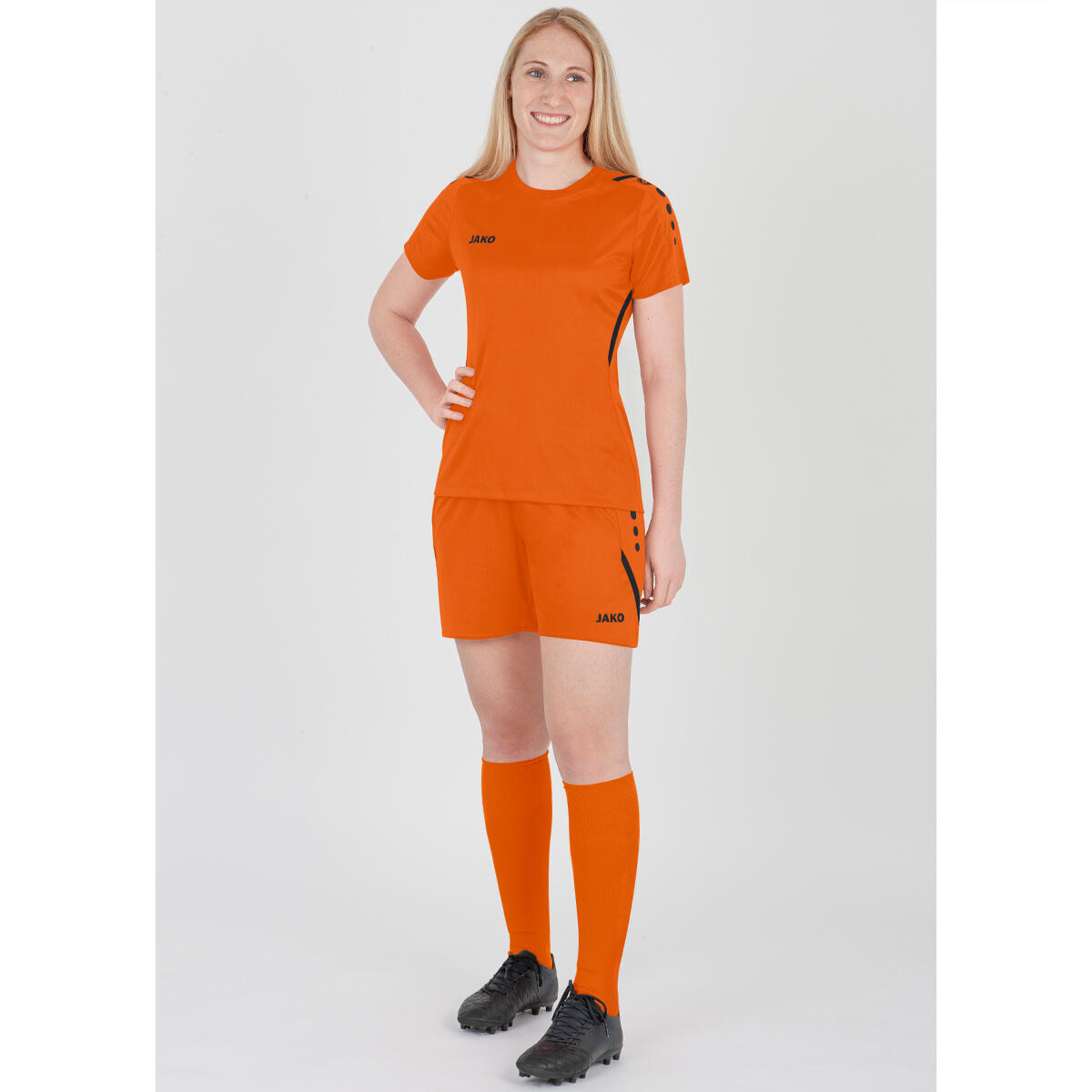 Short Challenge Femme Jako - Orange Fluo / Noir 5/7