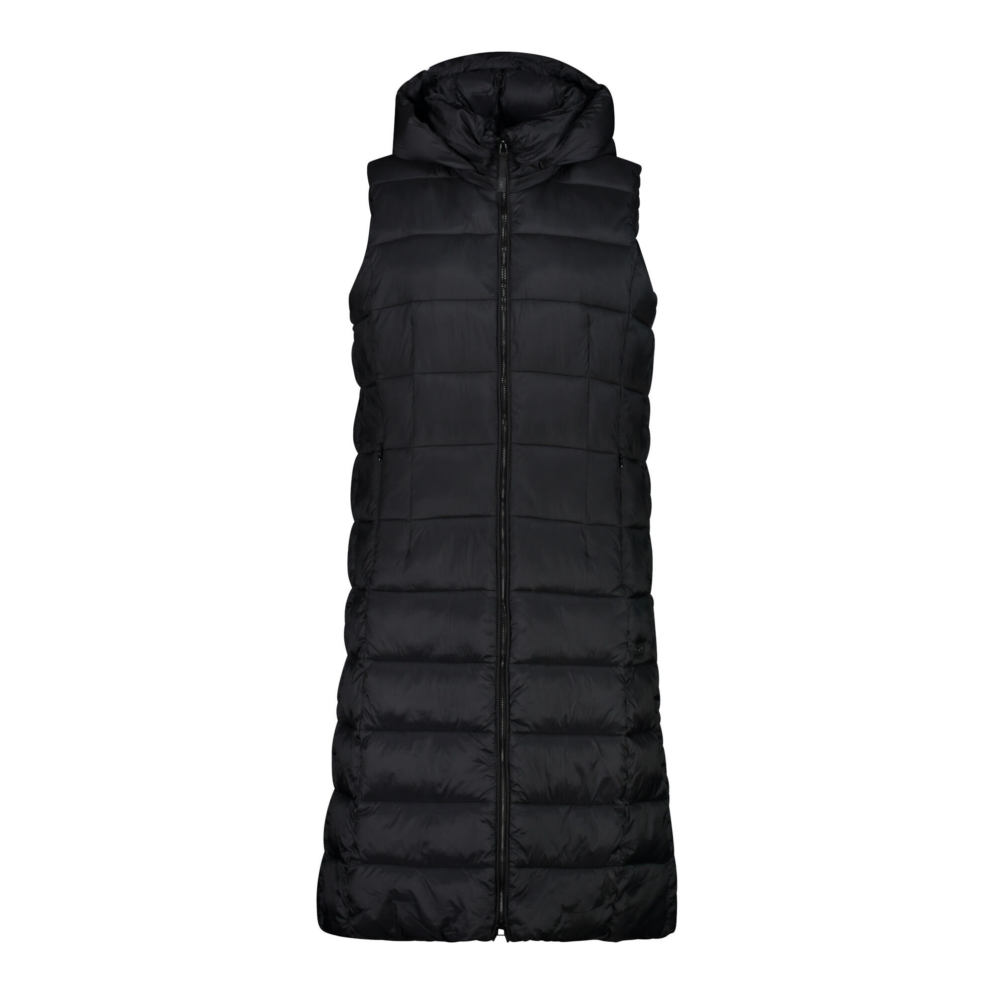 CMP Long hooded sleeveless puffer jacket for women CMP