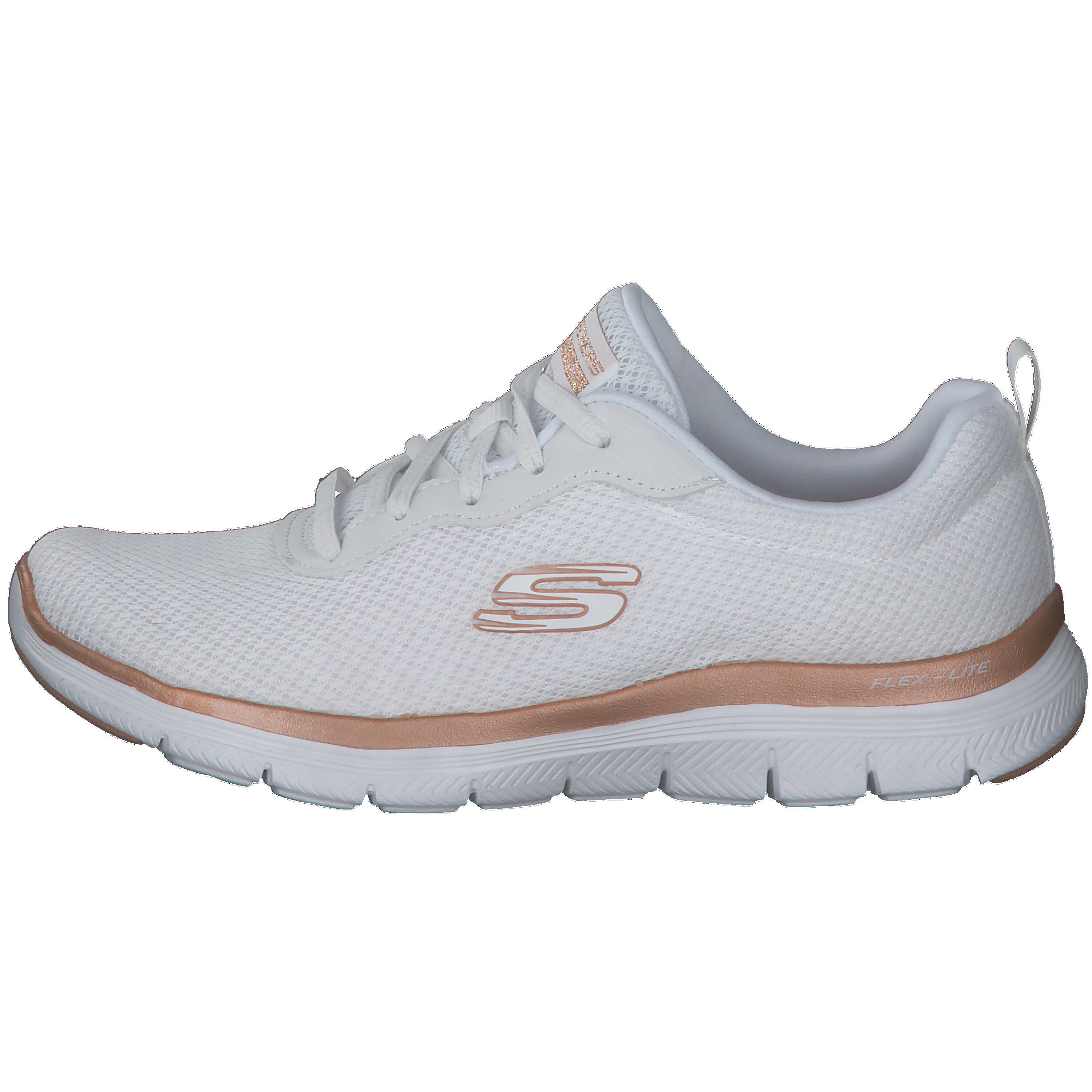 Zapatillas Deportivas Skechers Flex Appeal Blancas/Oro Rosa para Mujer 2/7