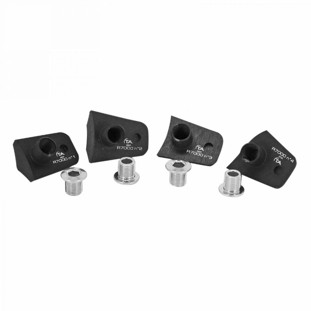 Set of 4 pedal axle spacers compatible with T.A. chainrings 105 R7000 X110