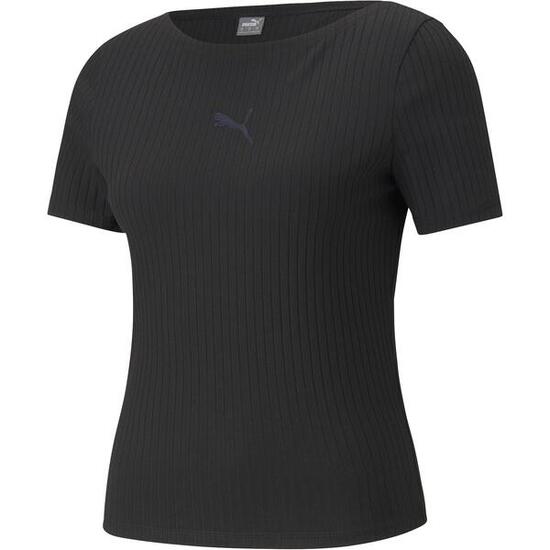 Camiseta de manga corta Puma Essentials, Negro, Mujer