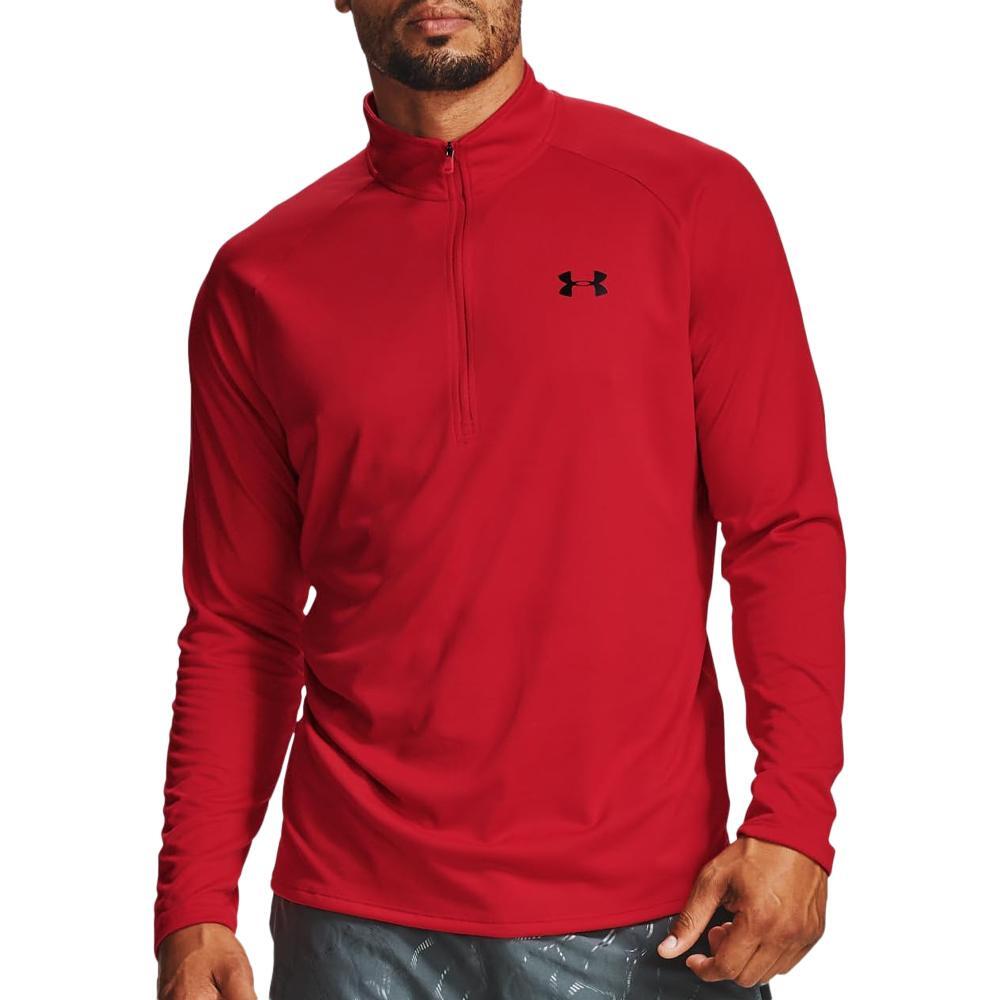 Under Armour - Sweat 1/2 Zip Rouge Homme Under Armour Tech 2.0 - Veste - Noir|rouge - Decathlon