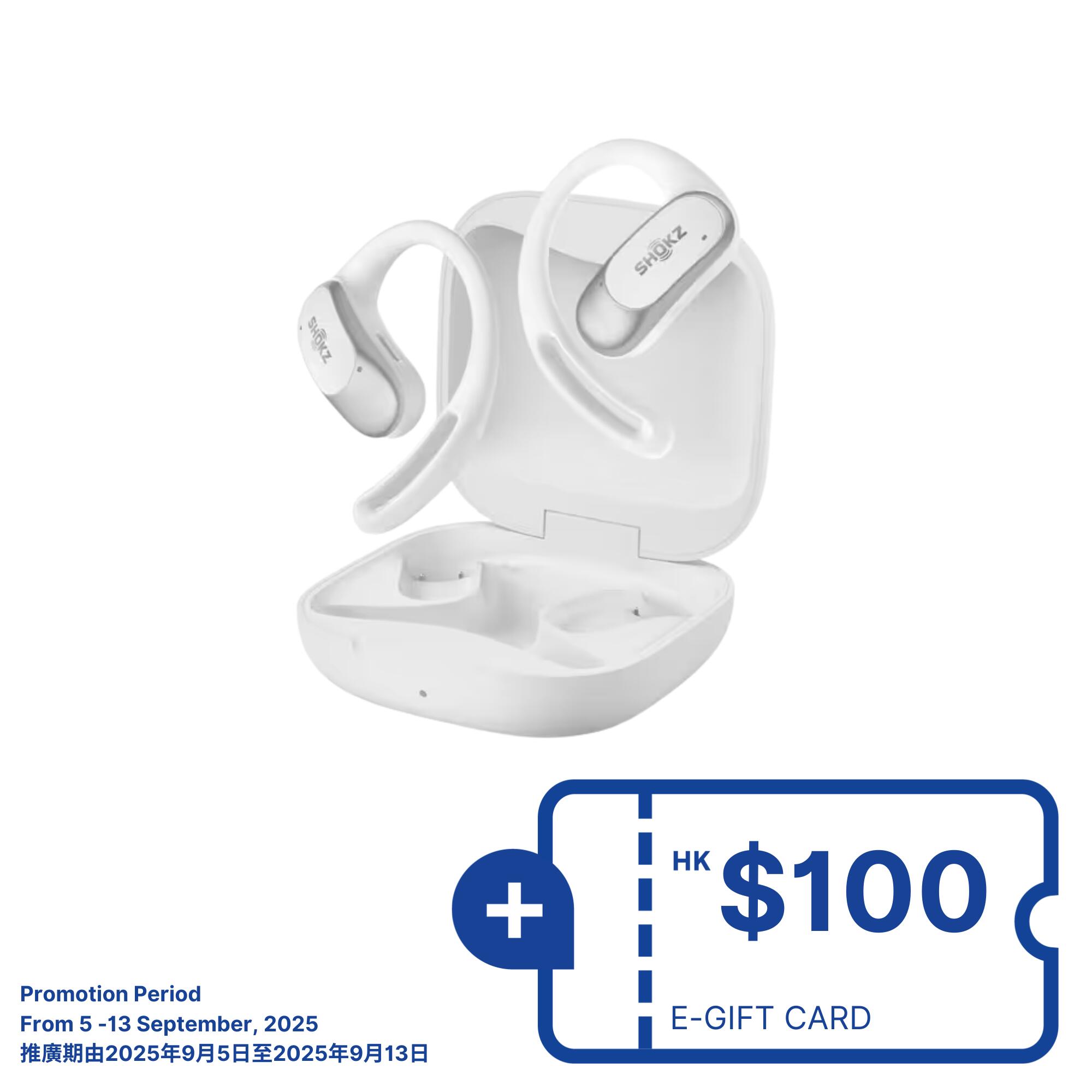SHOKZ OPENFIT AIR ホワイト Shokz OpenFit Air Bluetooth Open Ear Headphones - White