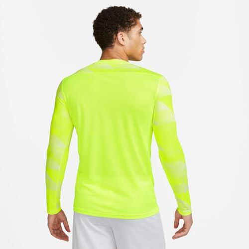 Maglie maniche lunghe da calcio  uomo nike verde fluorescente 5/6