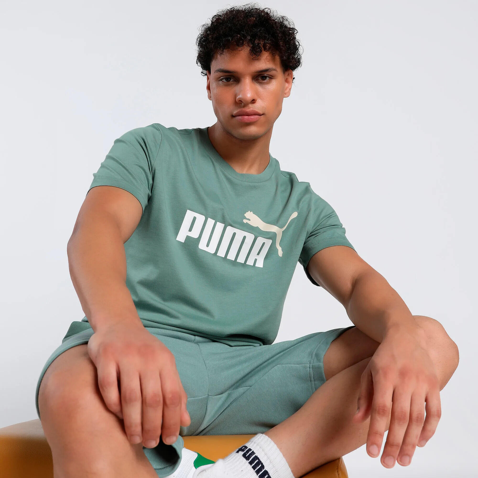 KOSZULKA męska PUMA Essentials 2 zielona 684708-30 bawełna L 3/7