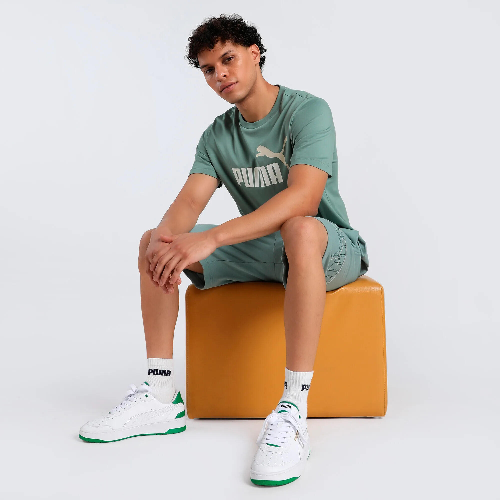 KOSZULKA męska PUMA Essentials 2 zielona 684708-30 bawełna L 7/7